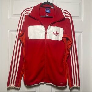 Vintage Y2K Adidas Originals Mens Medium Track Jacket Red White Stripes RARE